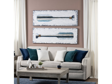 Paddles Up Blue/White Canvas by Crestview at Eve Furniture
