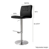 Paddy Performance Vegan Leather Adjustable Stool by TOV Furniture at Eve Furniture