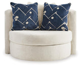 Padova Ivory Swivel Accent Chair by Ashley at Eve Furniture