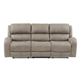 Pagosa Brown 2-Piece Double Reclining Set by Homelegance at Eve Furniture