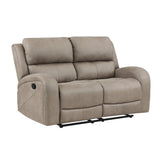 Pagosa Brown 2-Piece Double Reclining Set by Homelegance at Eve Furniture
