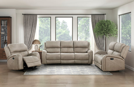 Pagosa Brown Double Reclining Living Room Set by Homelegance at Eve Furniture