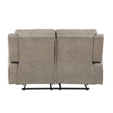 Pagosa Brown Double Reclining Loveseat by Homelegance at Eve Furniture