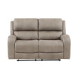 Pagosa Brown Double Reclining Loveseat by Homelegance at Eve Furniture