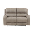 Pagosa Brown Double Reclining Loveseat by Homelegance at Eve Furniture