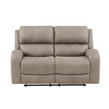Pagosa Brown Double Reclining Loveseat by Homelegance at Eve Furniture