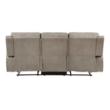 Pagosa Brown Double Reclining Sofa by Homelegance at Eve Furniture