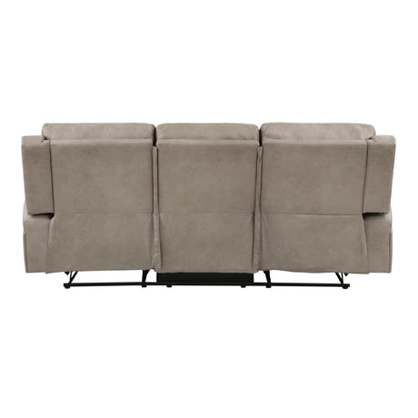 Pagosa Brown Double Reclining Sofa by Homelegance at Eve Furniture