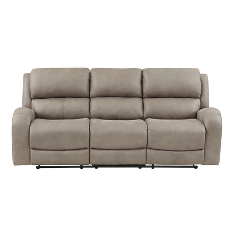 Pagosa Brown Double Reclining Sofa by Homelegance at Eve Furniture