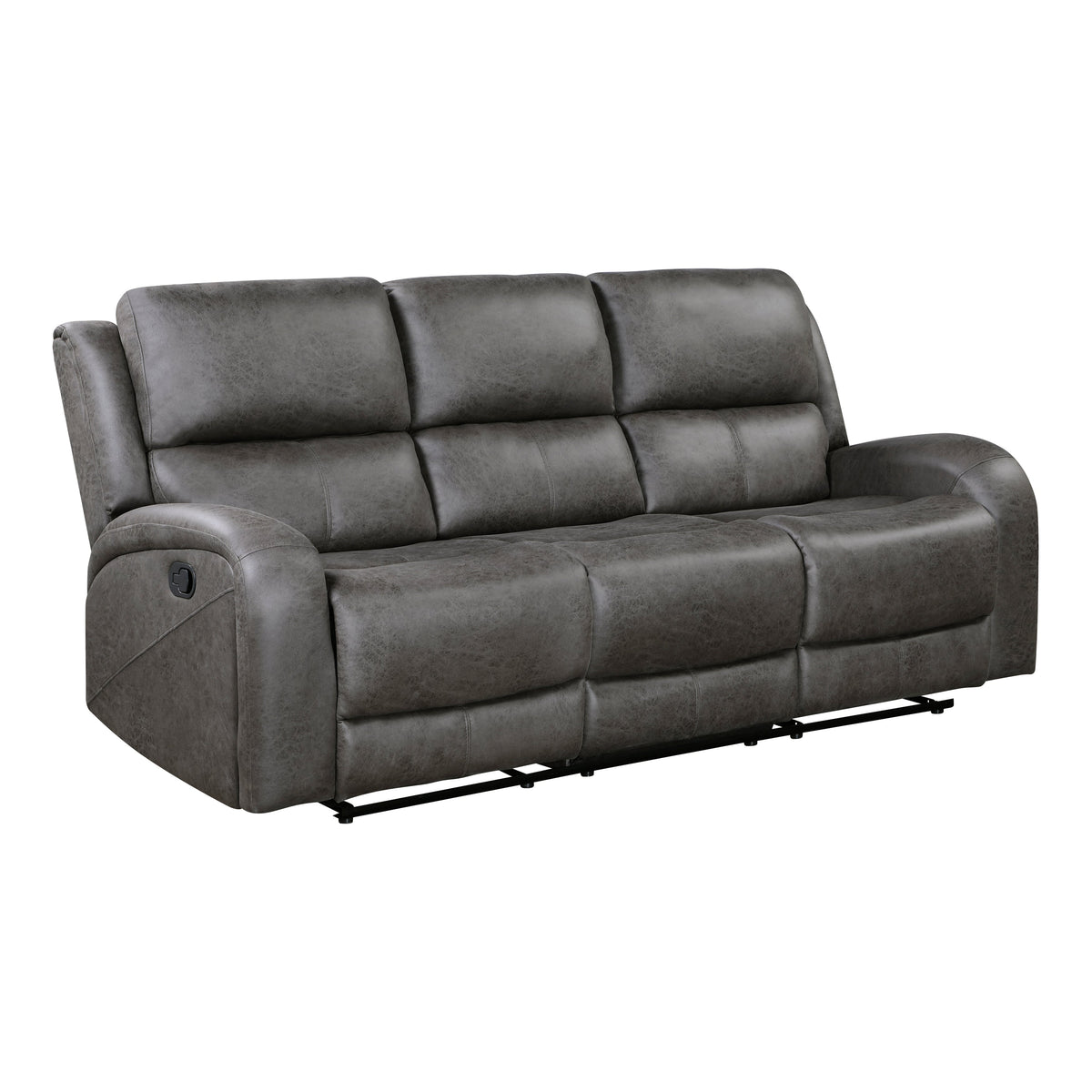 Pagosa Gray 2-Piece Double Reclining Set by Homelegance at Eve Furniture
