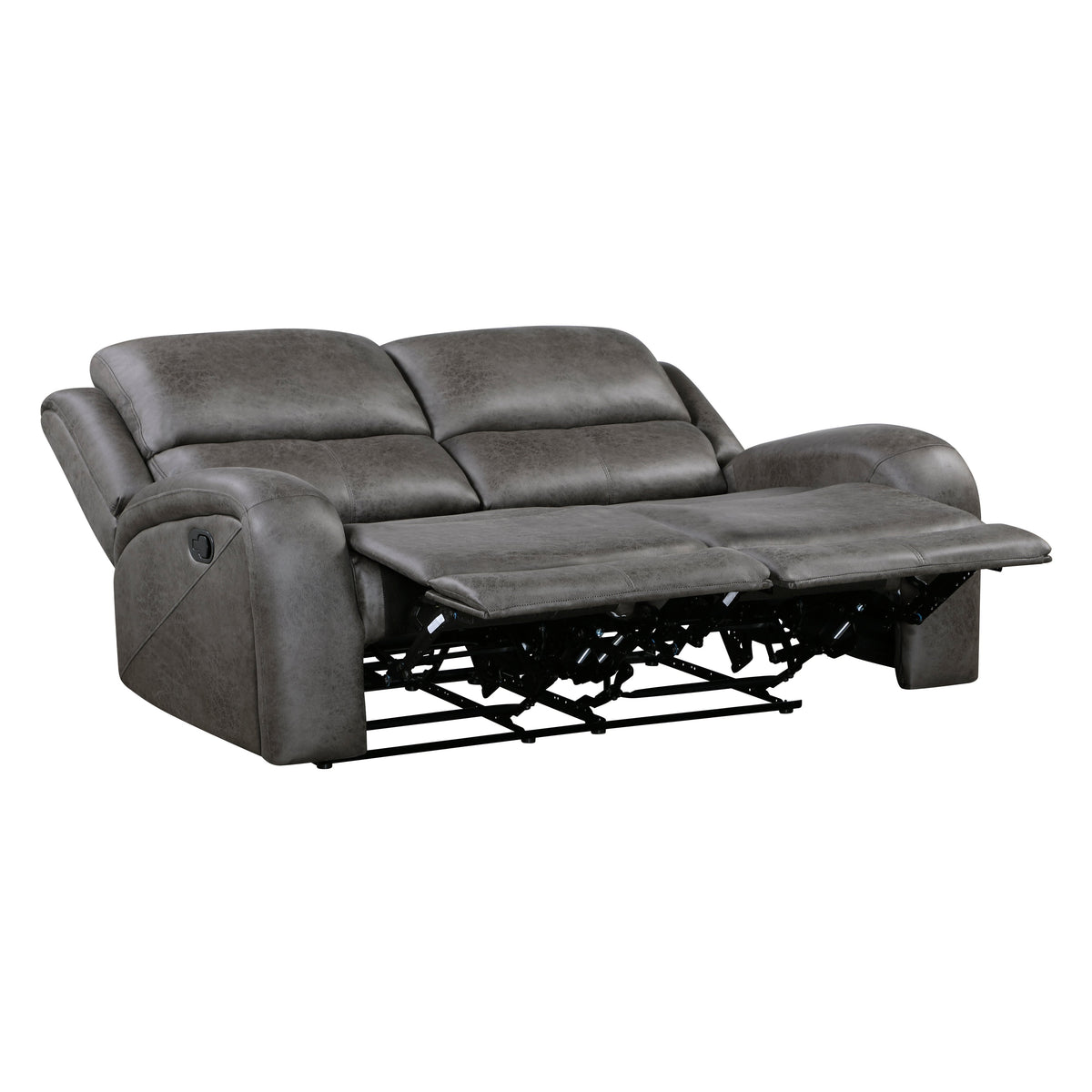 Pagosa Gray 2-Piece Double Reclining Set by Homelegance at Eve Furniture