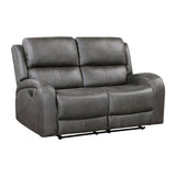 Pagosa Gray Double Reclining Living Room Set by Homelegance at Eve Furniture