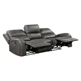 Pagosa Gray Double Reclining Living Room Set by Homelegance at Eve Furniture