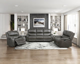 Pagosa Gray Double Reclining Living Room Set by Homelegance at Eve Furniture