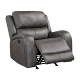 Pagosa Gray Rocker Reclining Chair by Homelegance at Eve Furniture