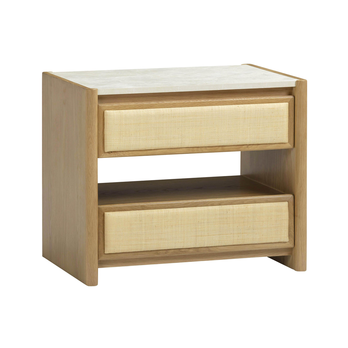 Paige Natural Oak 2-Drawer Nightstand by TOV Furniture at Eve Furniture