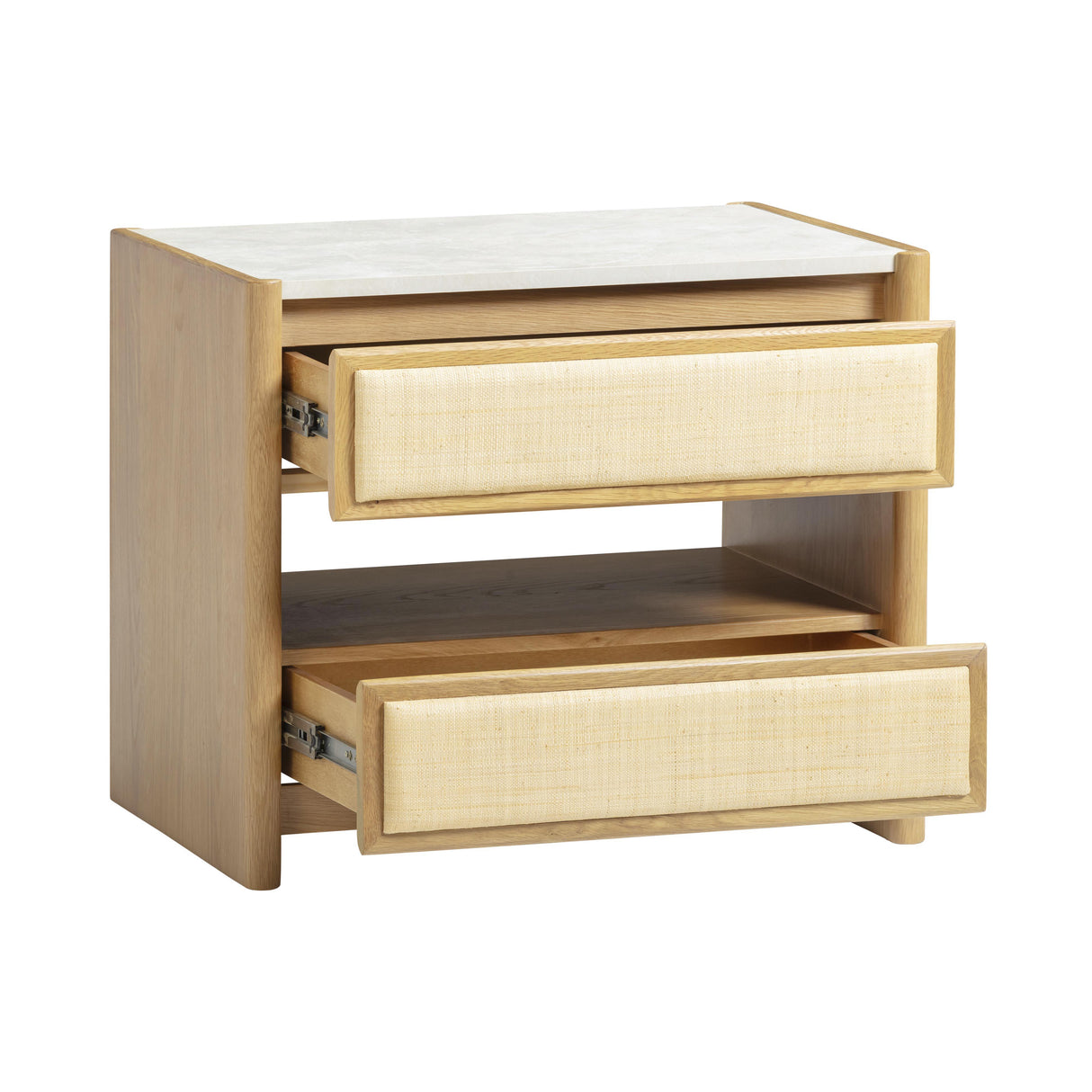 Paige Natural Oak 2-Drawer Nightstand by TOV Furniture at Eve Furniture
