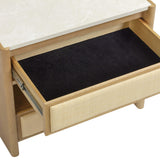 Paige Natural Oak 2-Drawer Nightstand by TOV Furniture at Eve Furniture