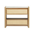 Paige Natural Oak 2-Drawer Nightstand by TOV Furniture at Eve Furniture