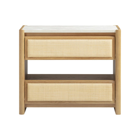 Paige Natural Oak 2-Drawer Nightstand by TOV Furniture at Eve Furniture