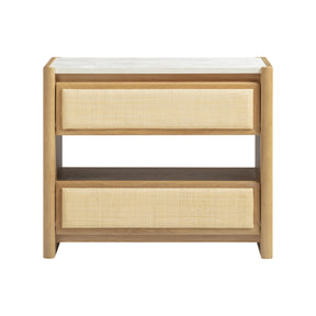 Paige Natural Oak 2-Drawer Nightstand by TOV Furniture at Eve Furniture