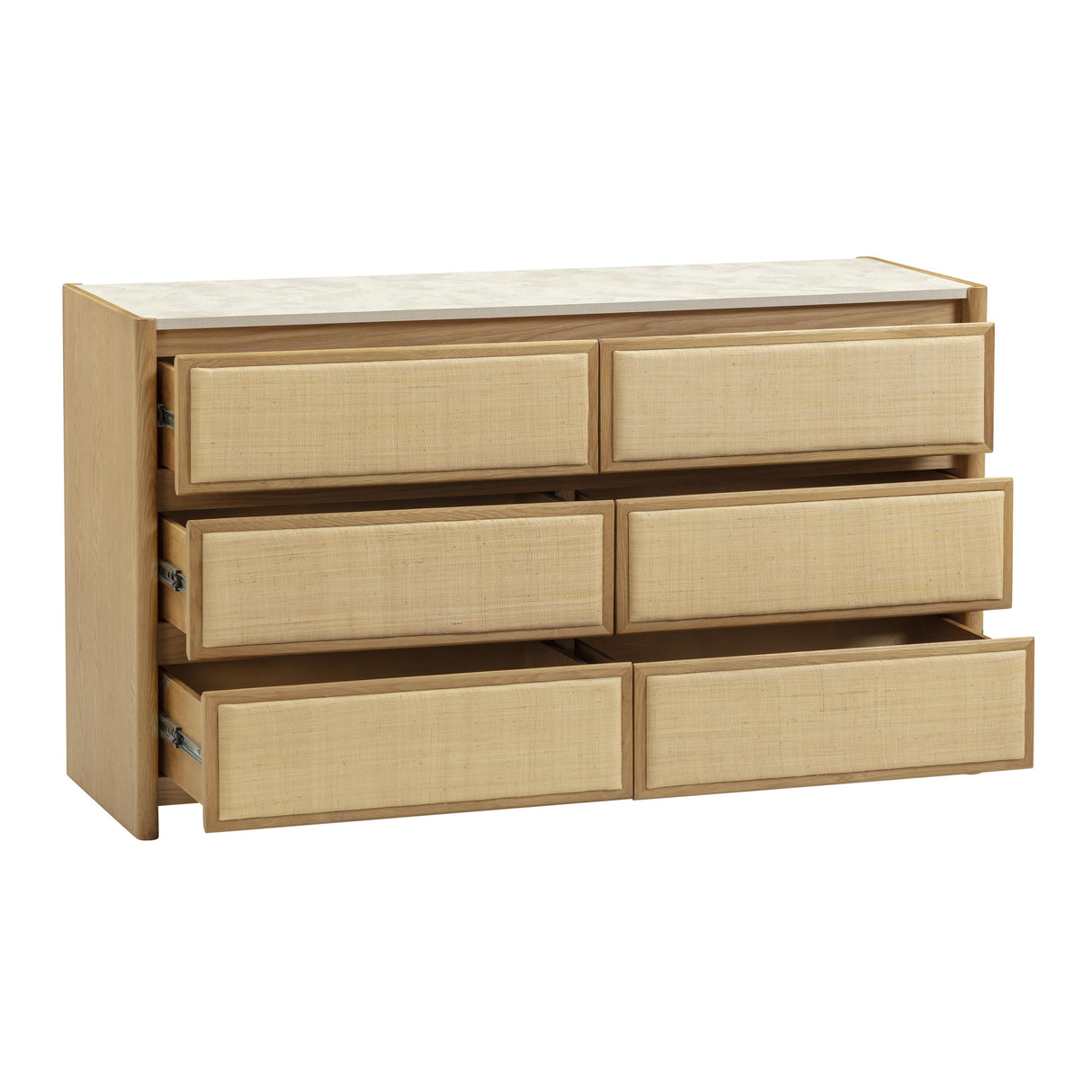 Paige Natural Oak 6-Drawer Dresser by TOV Furniture at Eve Furniture
