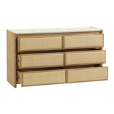 Paige Natural Oak 6-Drawer Dresser by TOV Furniture at Eve Furniture