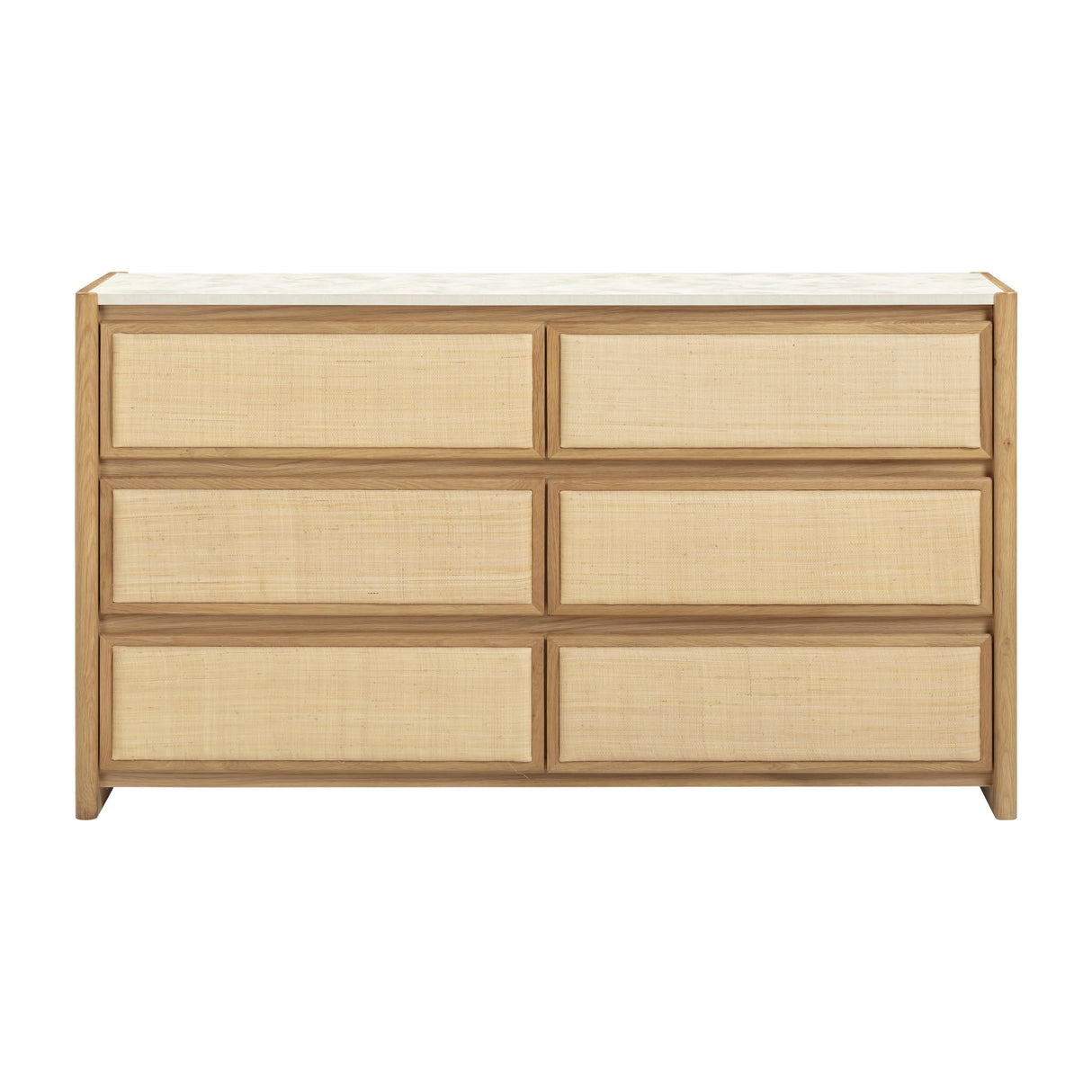 Paige Natural Oak 6-Drawer Dresser by TOV Furniture at Eve Furniture