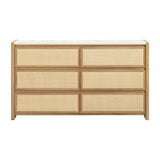 Paige Natural Oak 6-Drawer Dresser by TOV Furniture at Eve Furniture