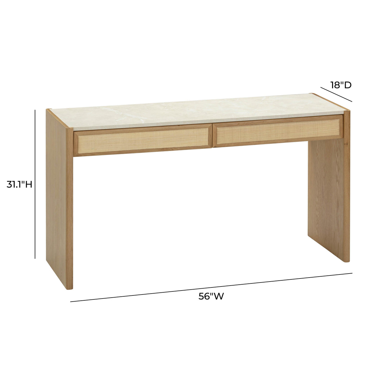 Paige Natural Oak Console Desk by TOV Furniture at Eve Furniture