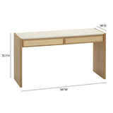 Paige Natural Oak Console Desk by TOV Furniture at Eve Furniture