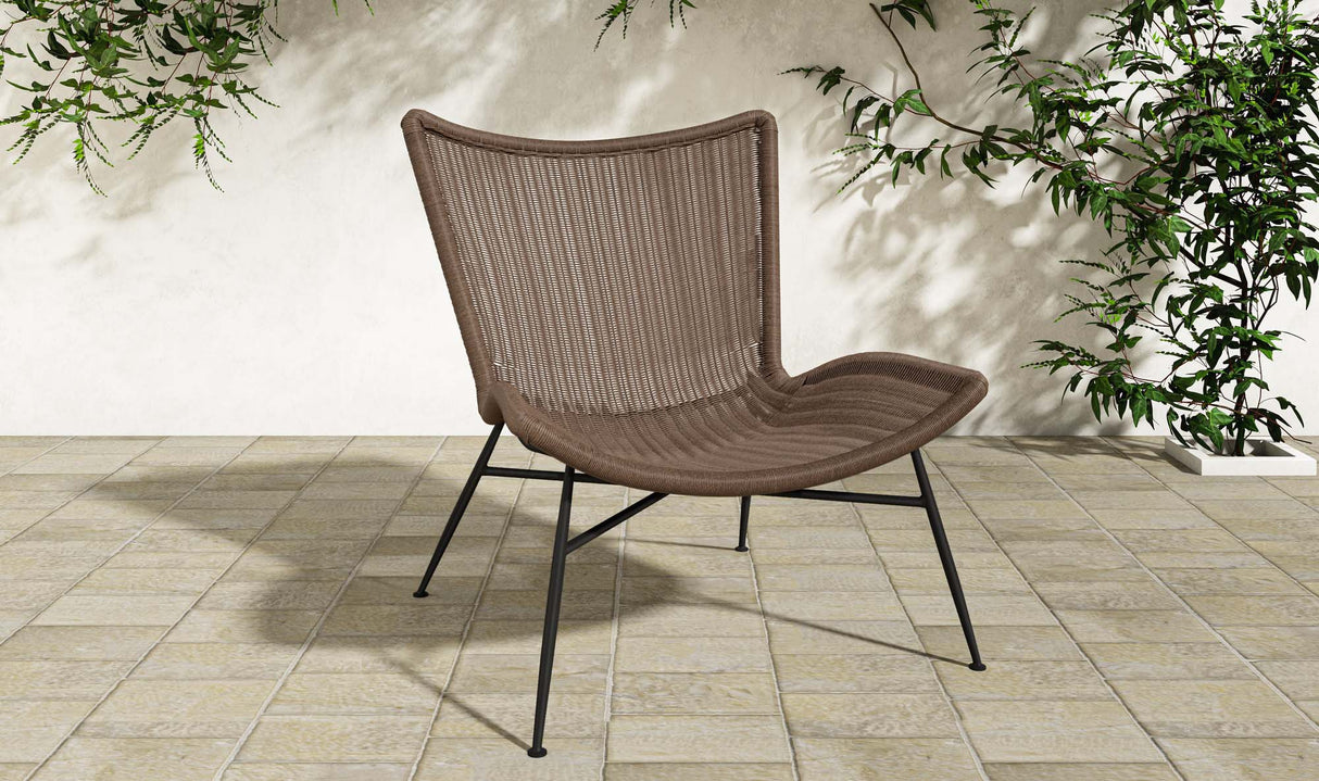 Paige Outdoor Accent Chair Brown by Moe's Home at Eve Furniture