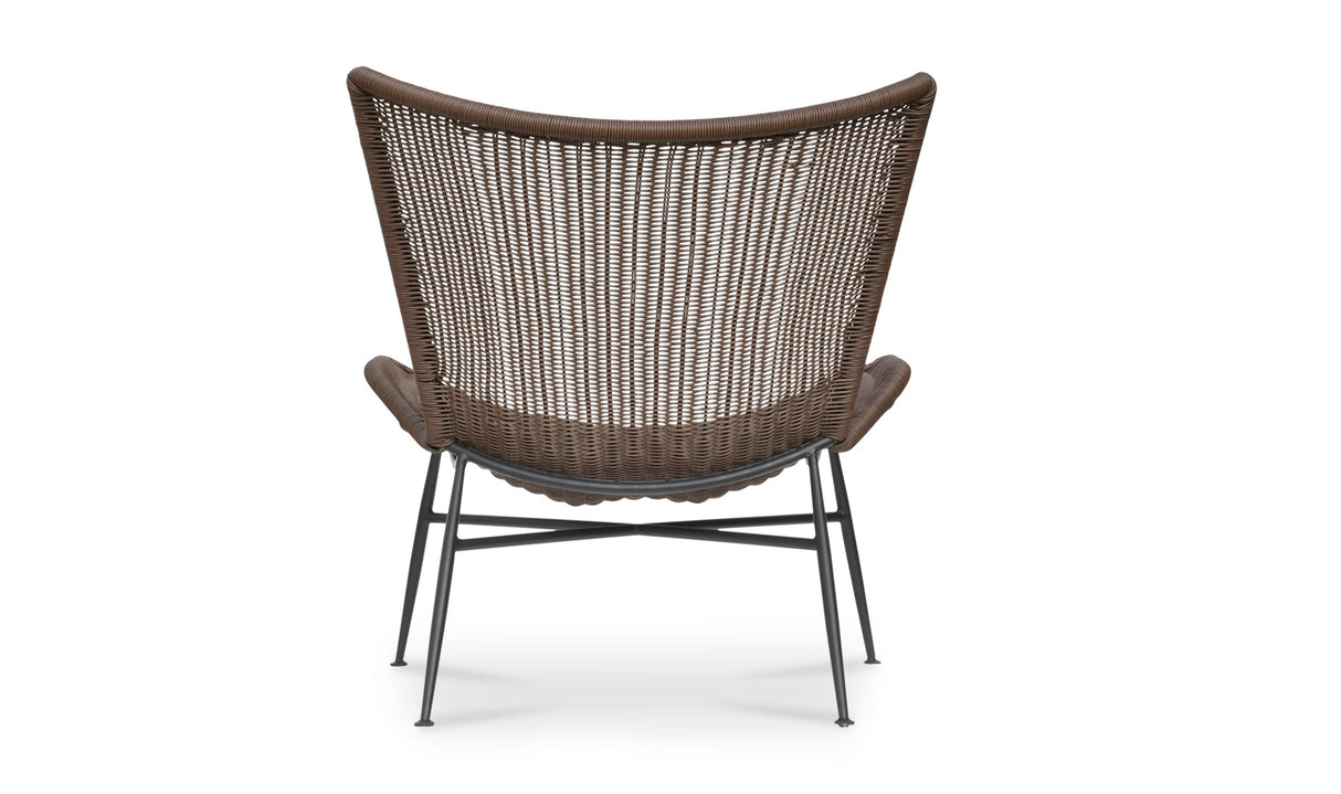 Paige Outdoor Accent Chair Brown by Moe's Home at Eve Furniture