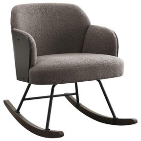 Paige Taupe Boucle Mid Back Rocking Chair by Coaster at Eve Furniture