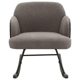Paige Taupe Boucle Mid Back Rocking Chair by Coaster at Eve Furniture