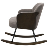 Paige Taupe Boucle Mid Back Rocking Chair by Coaster at Eve Furniture