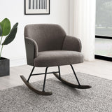 Paige Taupe Boucle Mid Back Rocking Chair by Coaster at Eve Furniture