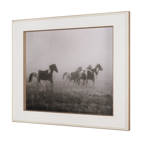 Painted Horses on the Run by Debra Van Swearingen a Hand Embellished Framed Photo Art Print Matted u by Mercana at Eve Furniture