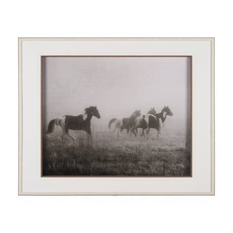 Painted Horses on the Run by Debra Van Swearingen a Hand Embellished Framed Photo Art Print Matted u by Mercana at Eve Furniture