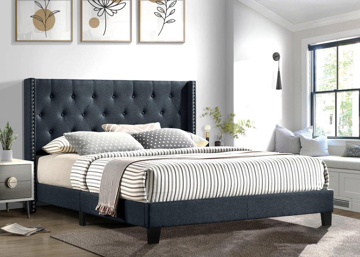 Palace Charcoal Full Platform Bed by Happy Homes at Eve Furniture