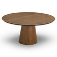 Palamades Round Solid Wood Walnut Dining Table - Large by Ashcroft Furniture at Eve Furniture
