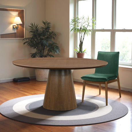 Palamades Round Solid Wood Walnut Dining Table - Large by Ashcroft Imports at Eve Furniture