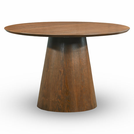 Palamades Round Solid Wood Walnut Small Dining Table by Ashcroft Imports at Eve Furniture