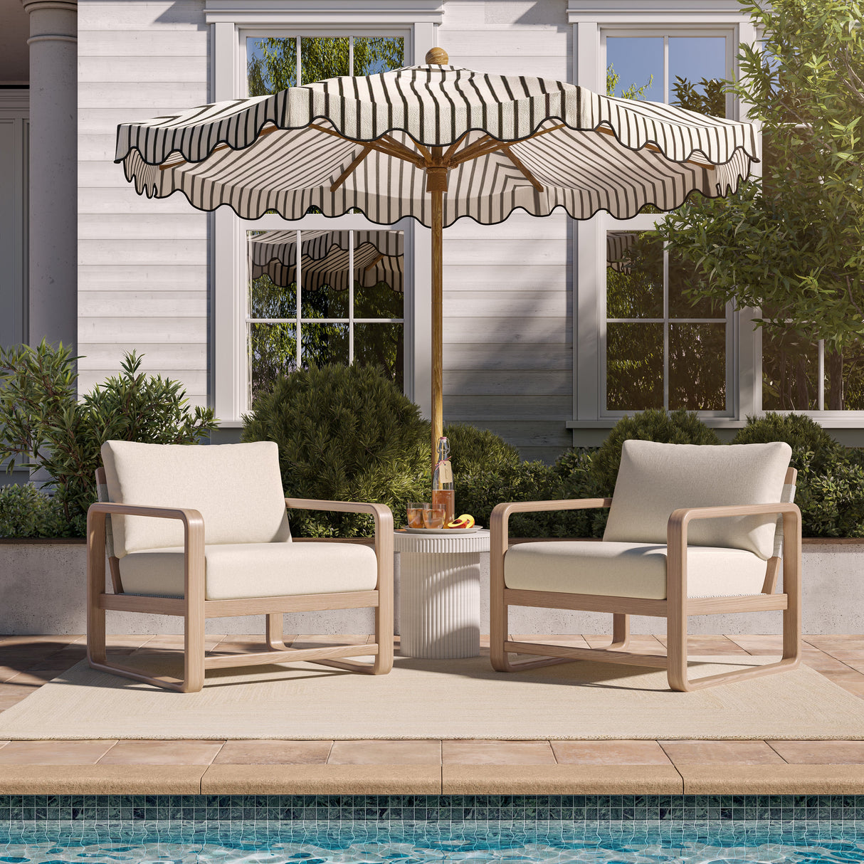 Palata Cream Outdoor Accent Chair by TOV Furniture at Eve Furniture