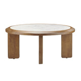 Palatino Brown/White Cocktail Table by Crestview at Eve Furniture