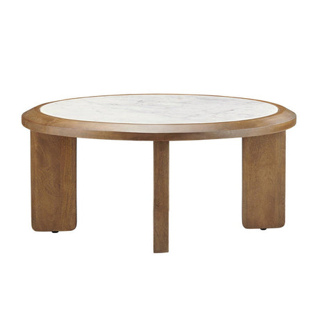 Palatino Brown/White Cocktail Table by Crestview at Eve Furniture