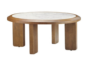 Palatino Brown/White Cocktail Table by Crestview at Eve Furniture
