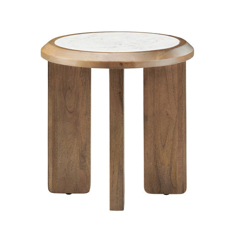 Palatino Brown/White End Table by Crestview at Eve Furniture