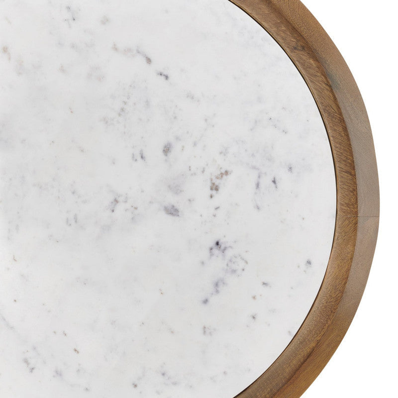 Palatino Brown/White End Table by Crestview at Eve Furniture