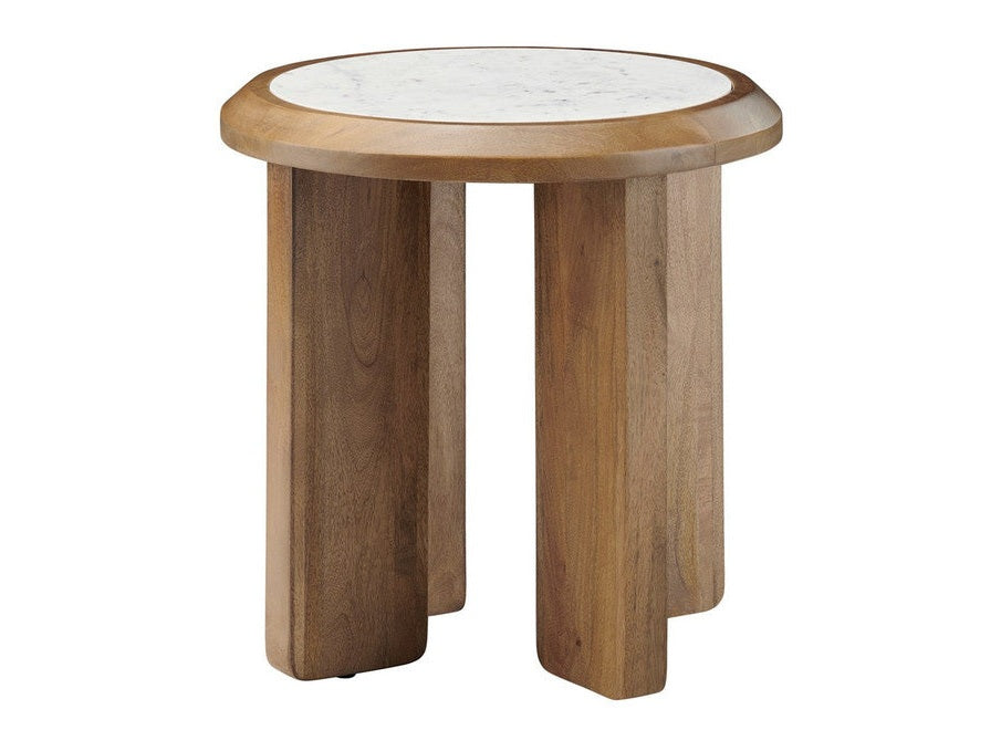 Palatino Brown/White End Table by Crestview at Eve Furniture